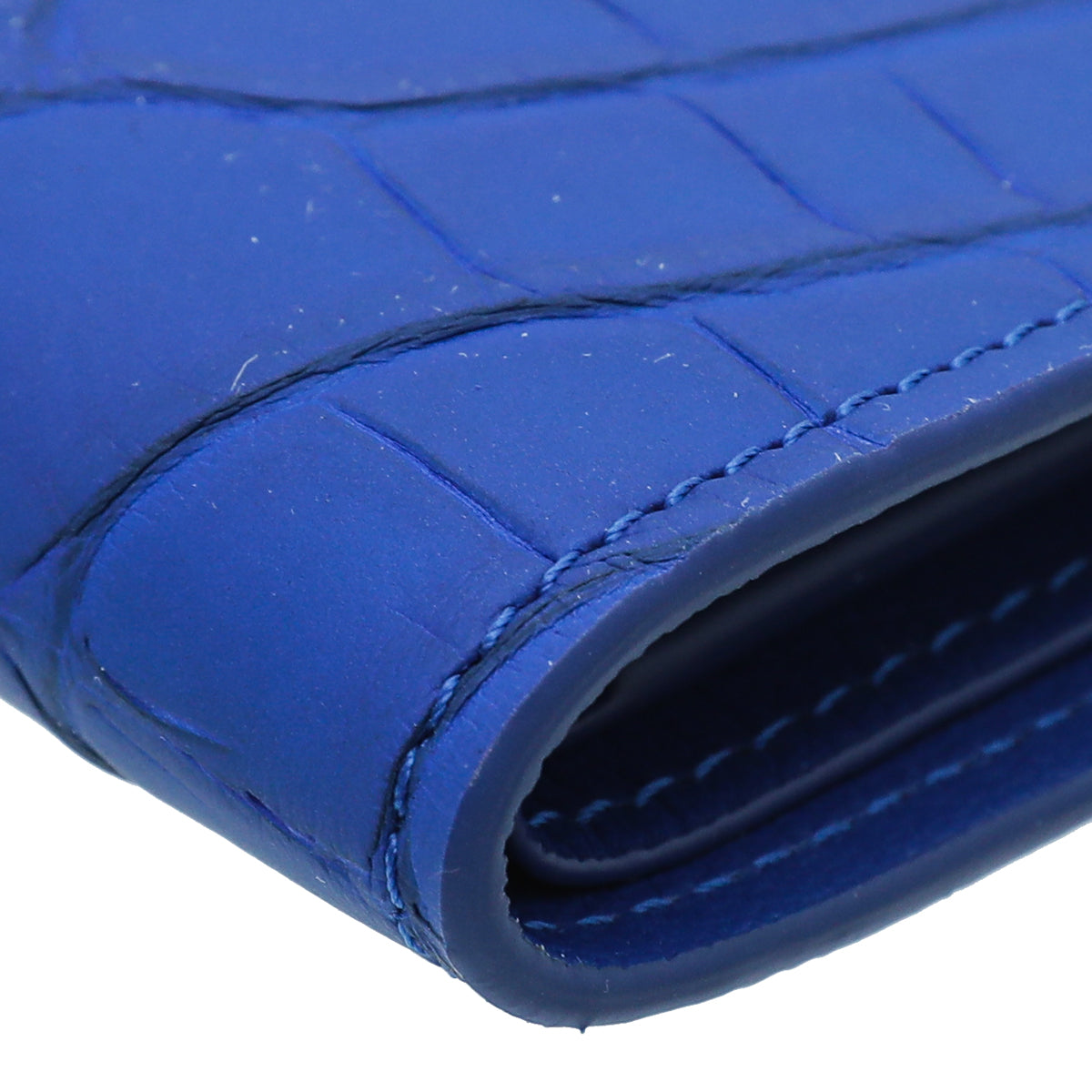 Louis Vuitton Blue Crocodile Matte Multiple Wallet