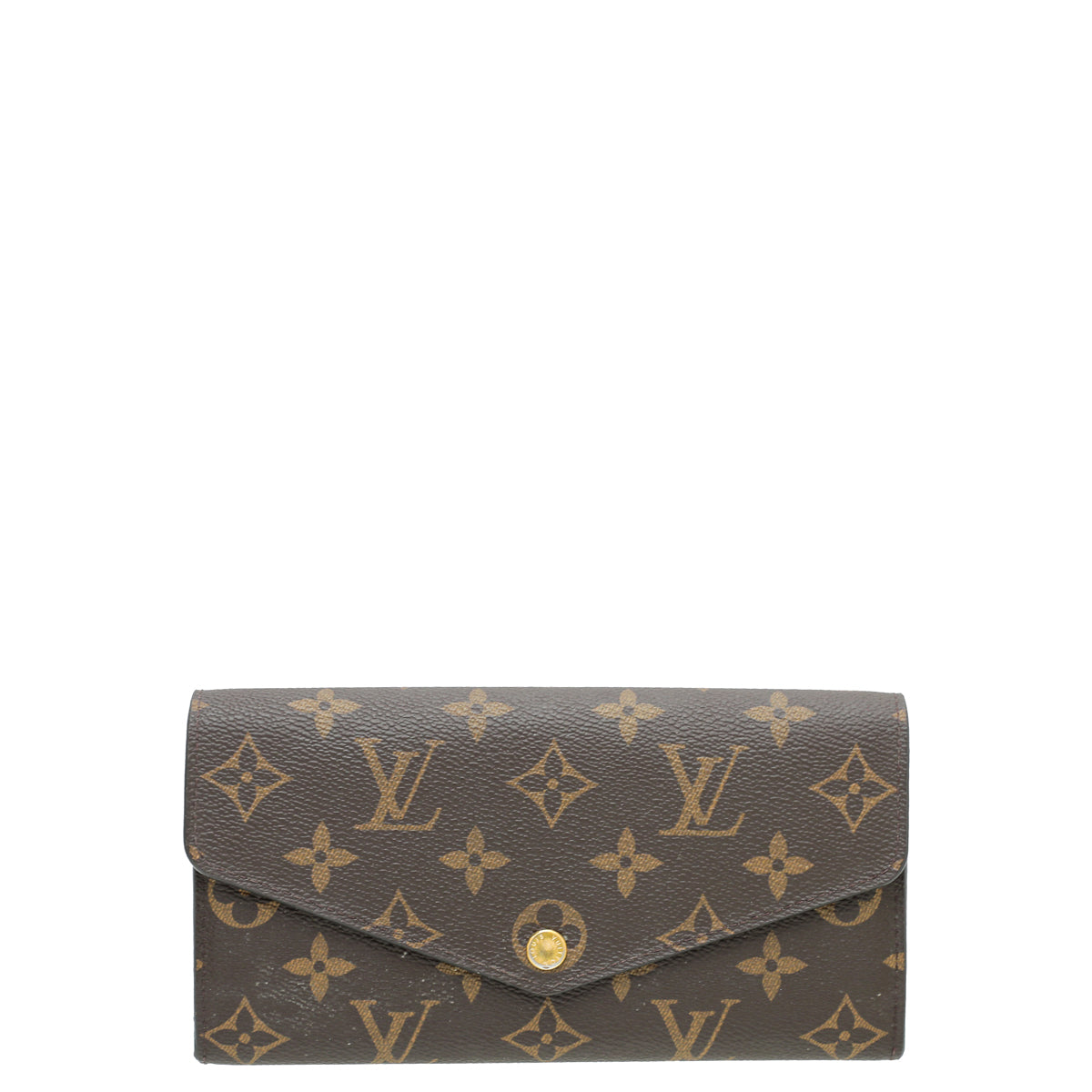 Louis Vuitton Brown Monogram Sarah Wallet w/GP Initials