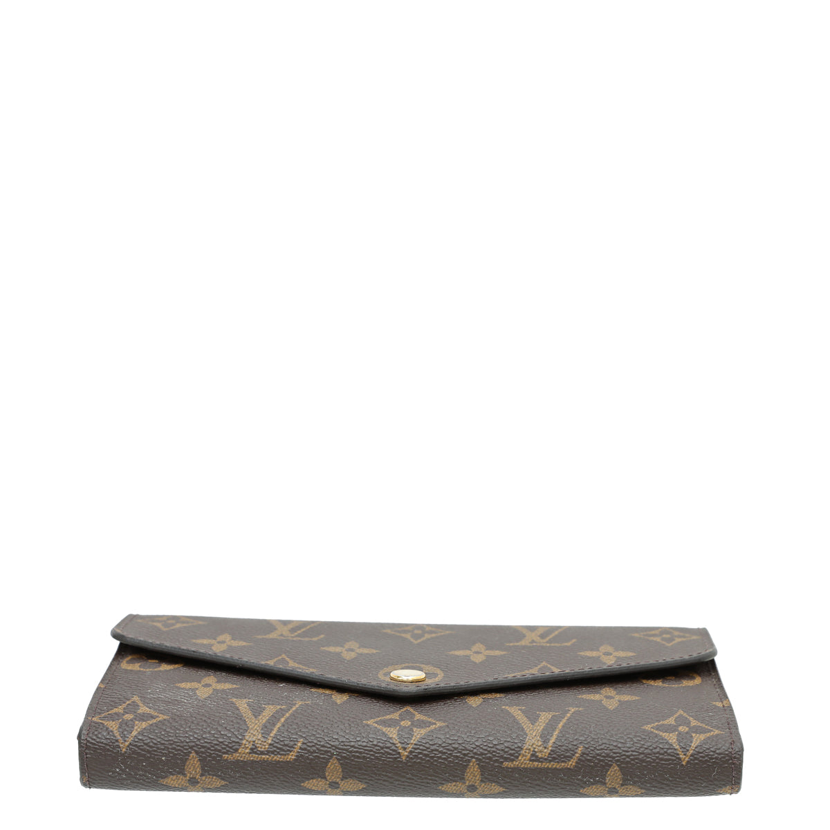 Louis Vuitton Brown Monogram Sarah Wallet w/GP Initials