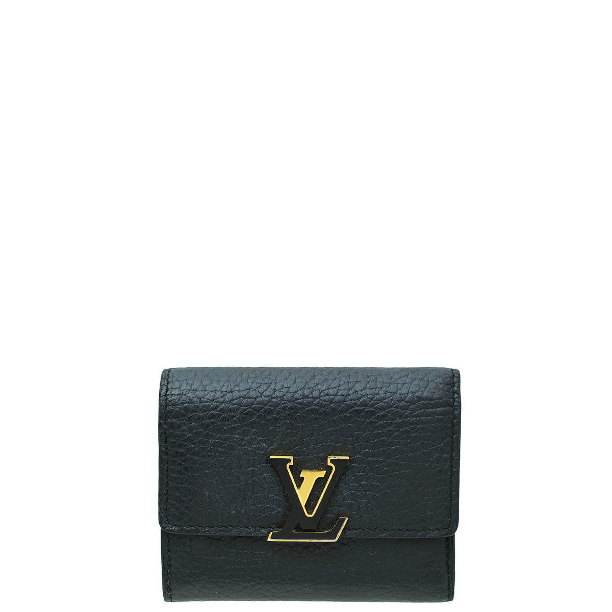 Louis Vuitton Black Capucines Compact Wallet