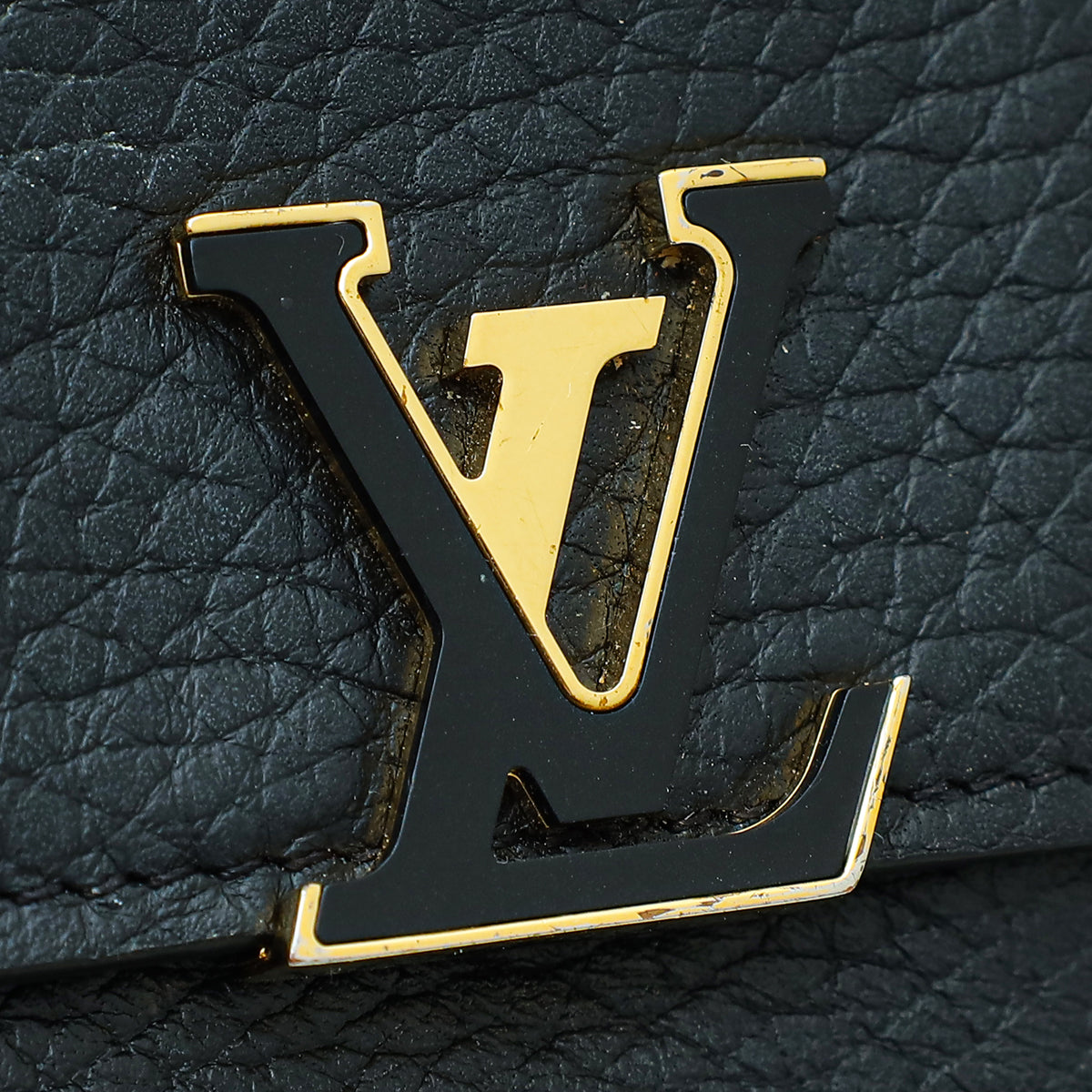 Louis Vuitton Black Capucines Compact Wallet