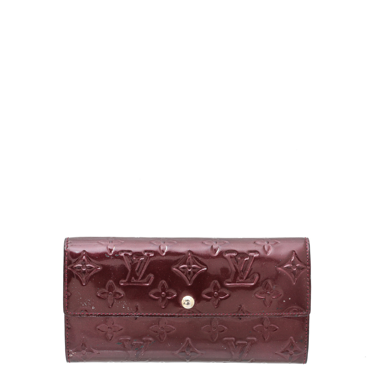 Louis Vuitton Rouge Fauviste Monogram Vernis Sarah Wallet