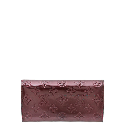 Louis Vuitton Rouge Fauviste Monogram Vernis Sarah Wallet