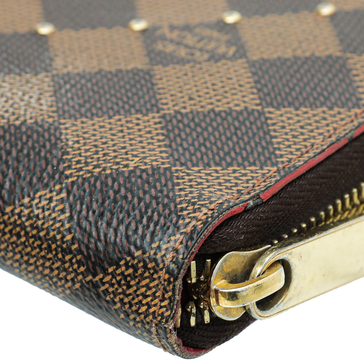 Louis Vuitton Ebene Studded Zippy Wallet