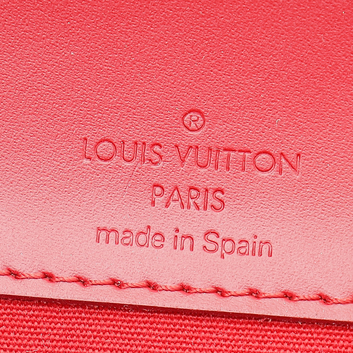 Louis Vuitton Red Honfleur Clutch Bag