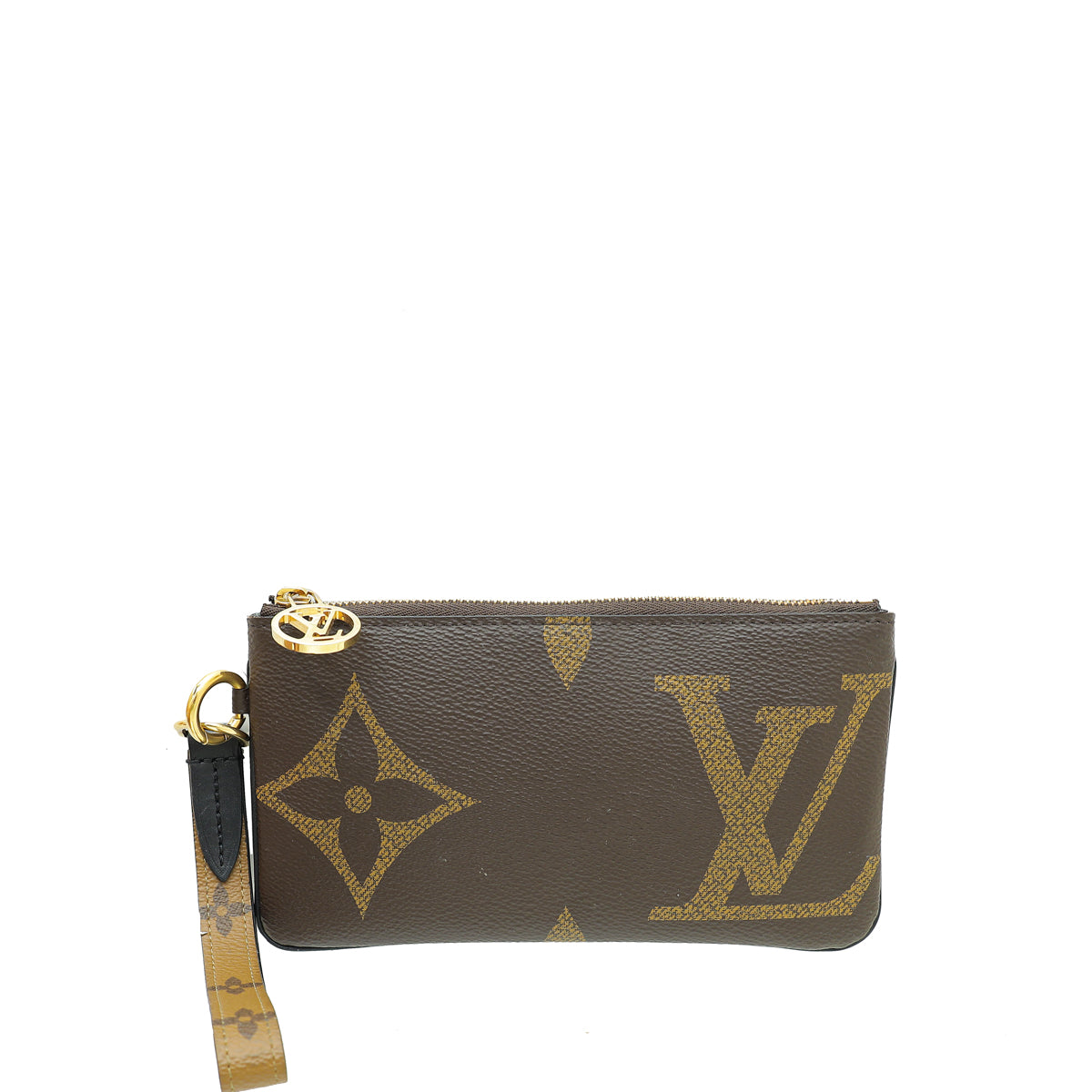 Louis Vuitton Brown Reverse Monogram Giant Wristlet Pouch