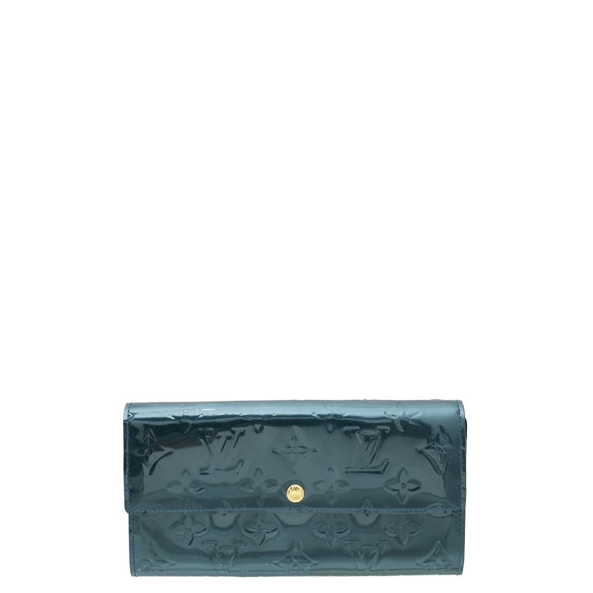 Louis Vuitton Blue Nuit Monogram Vernis Sarah Wallet