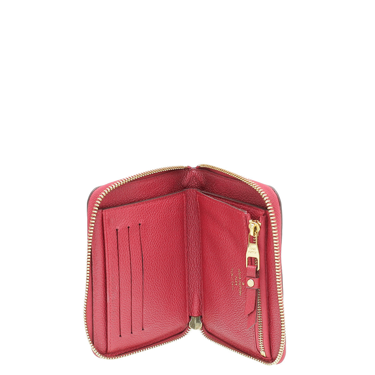 Louis Vuitton Red Monogram Empreinte Secret Compact Wallet