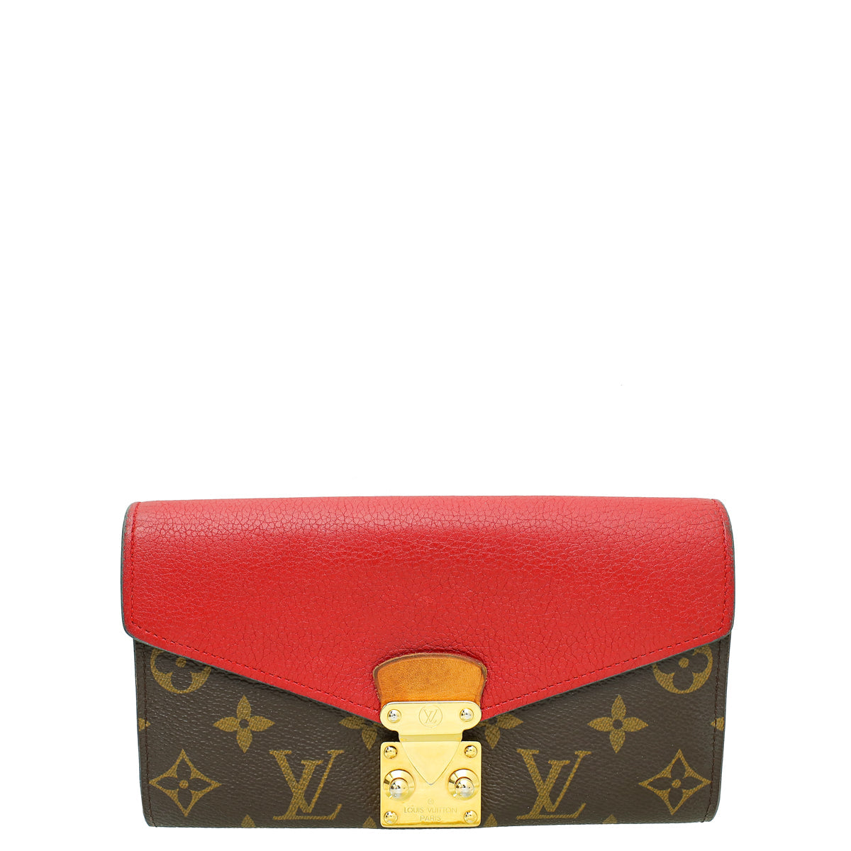 Louis Vuitton Monogram Red Pallas Long Wallet