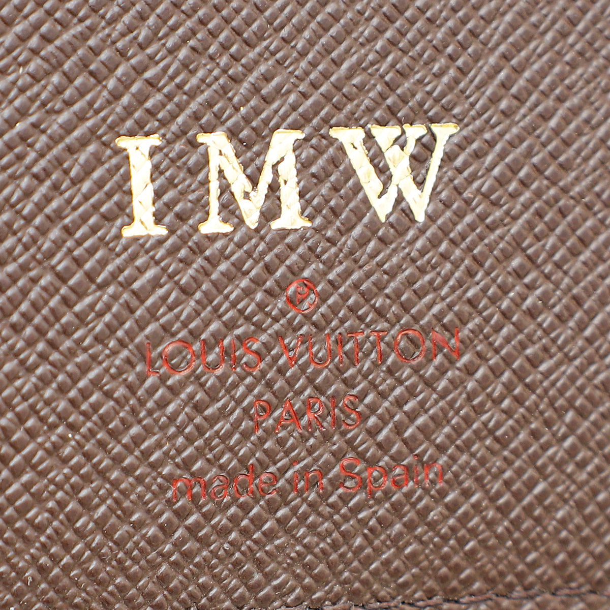 Louis Vuitton Damier Ebene Insolite Wallet w/ "IMW" Initial