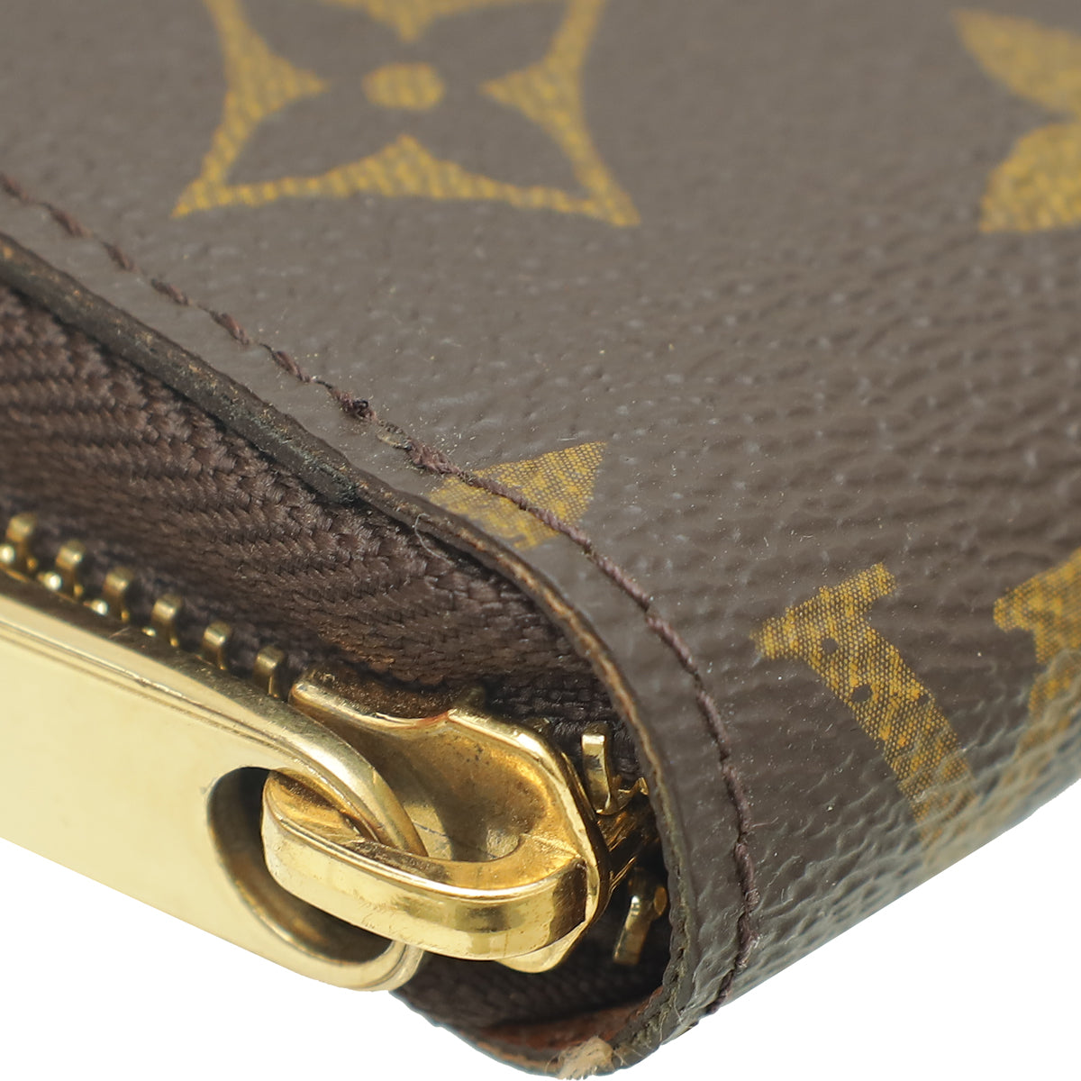 Louis Vuitton Brown Monogram Zipped Around Long Wallet