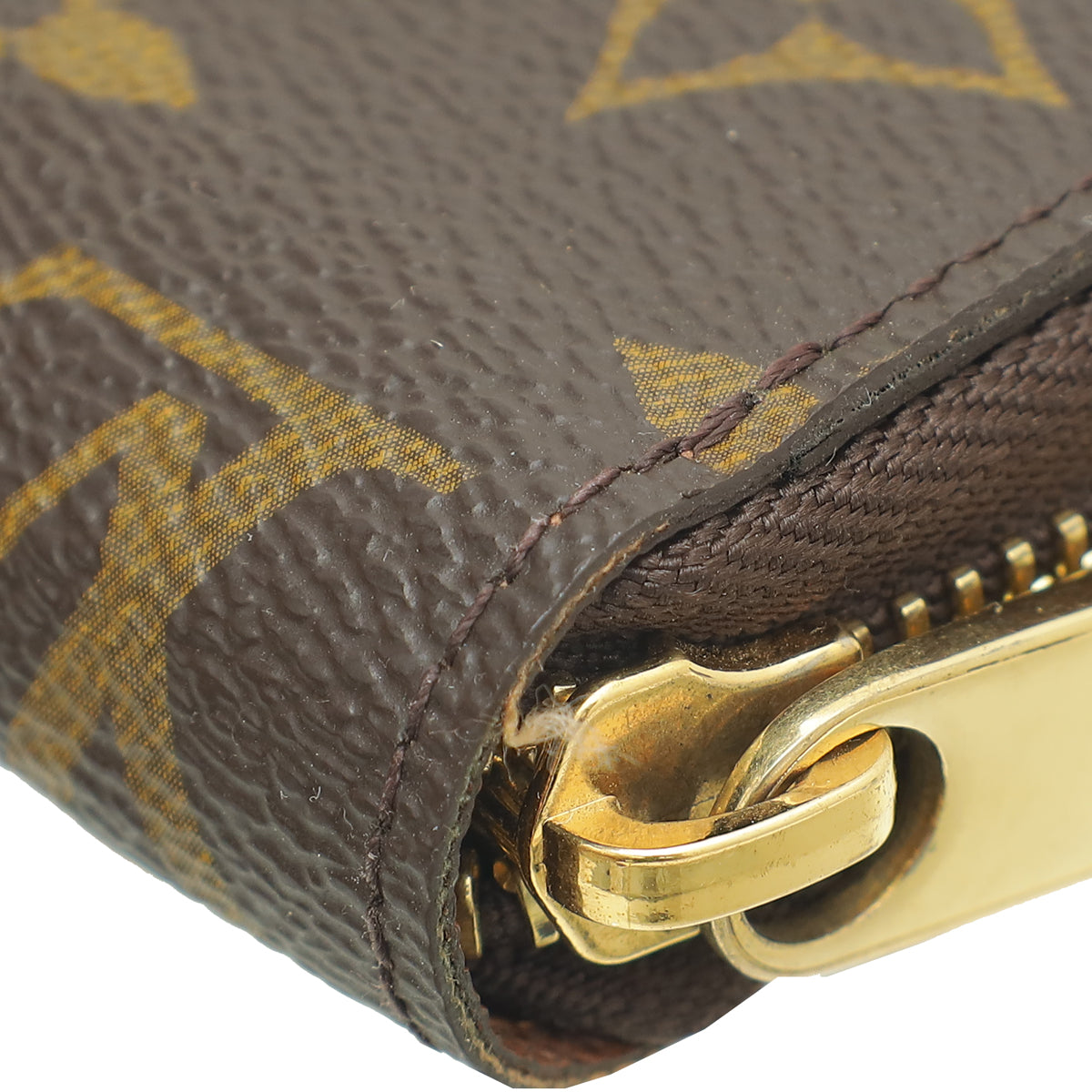 Louis Vuitton Brown Monogram Zipped Around Long Wallet