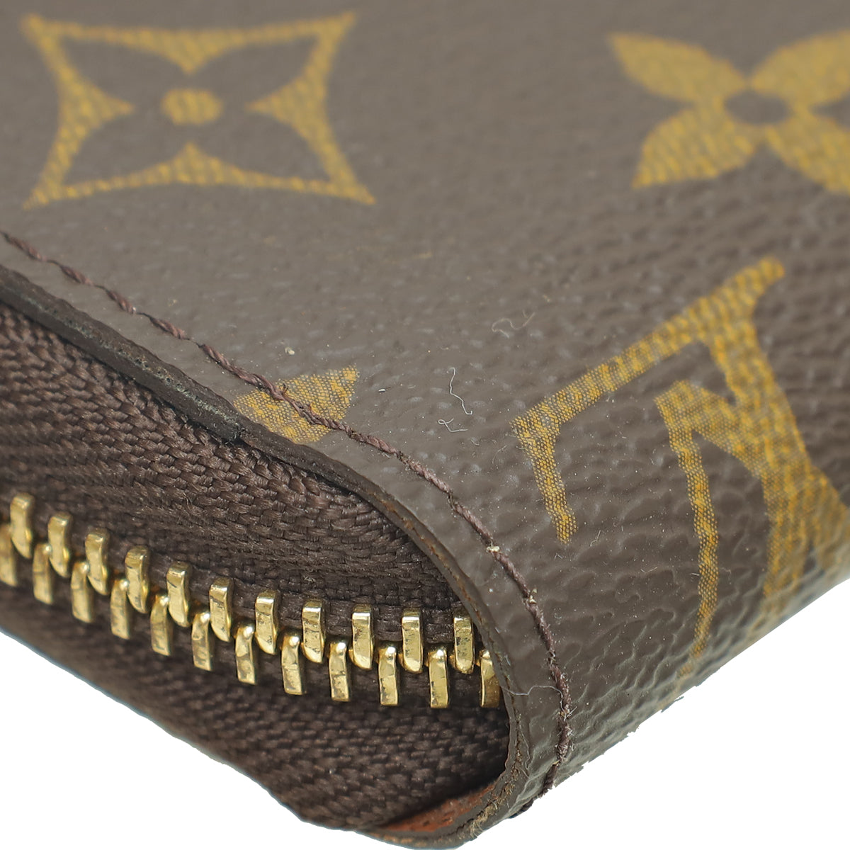 Louis Vuitton Brown Monogram Zipped Around Long Wallet