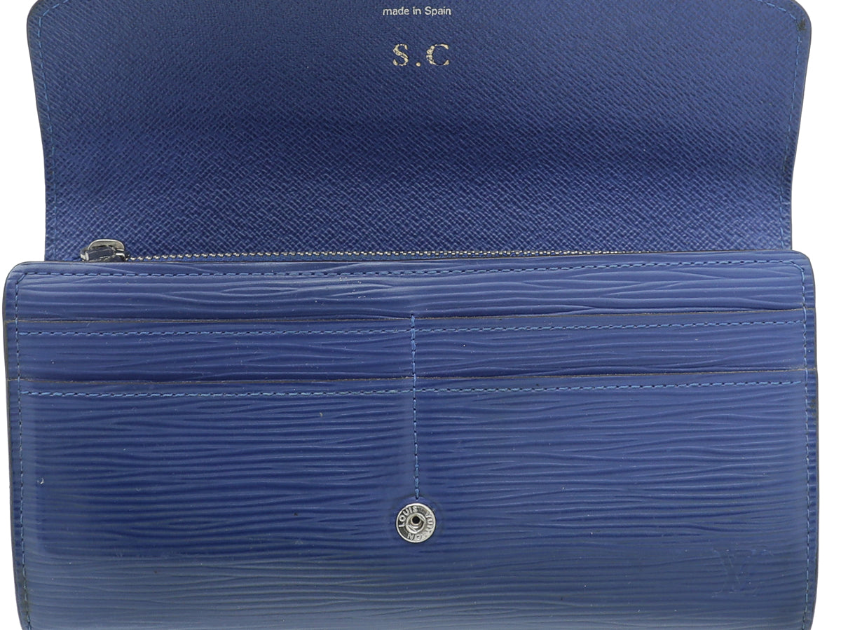 Louis Vuitton Blueberry Sarah Wallet w/S.C Initials