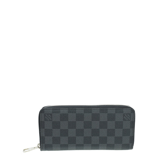 Louis Vuitton Damier Graphite Zippy Vertical Wallet W/ TS Initial