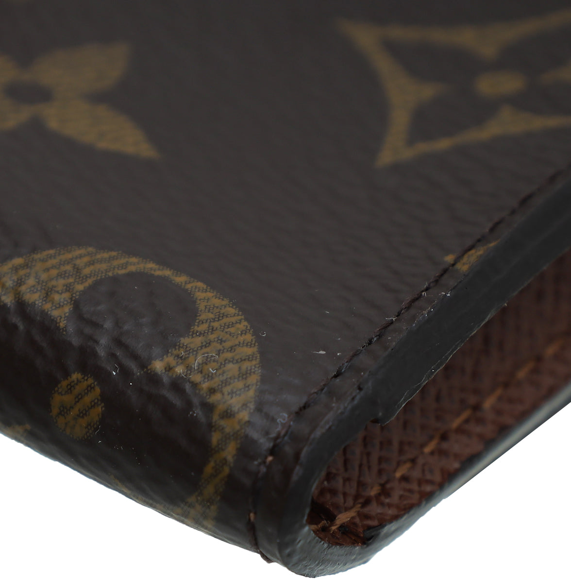 Louis Vuitton Brown Monogram Business Card Holder W /M.B. Initials