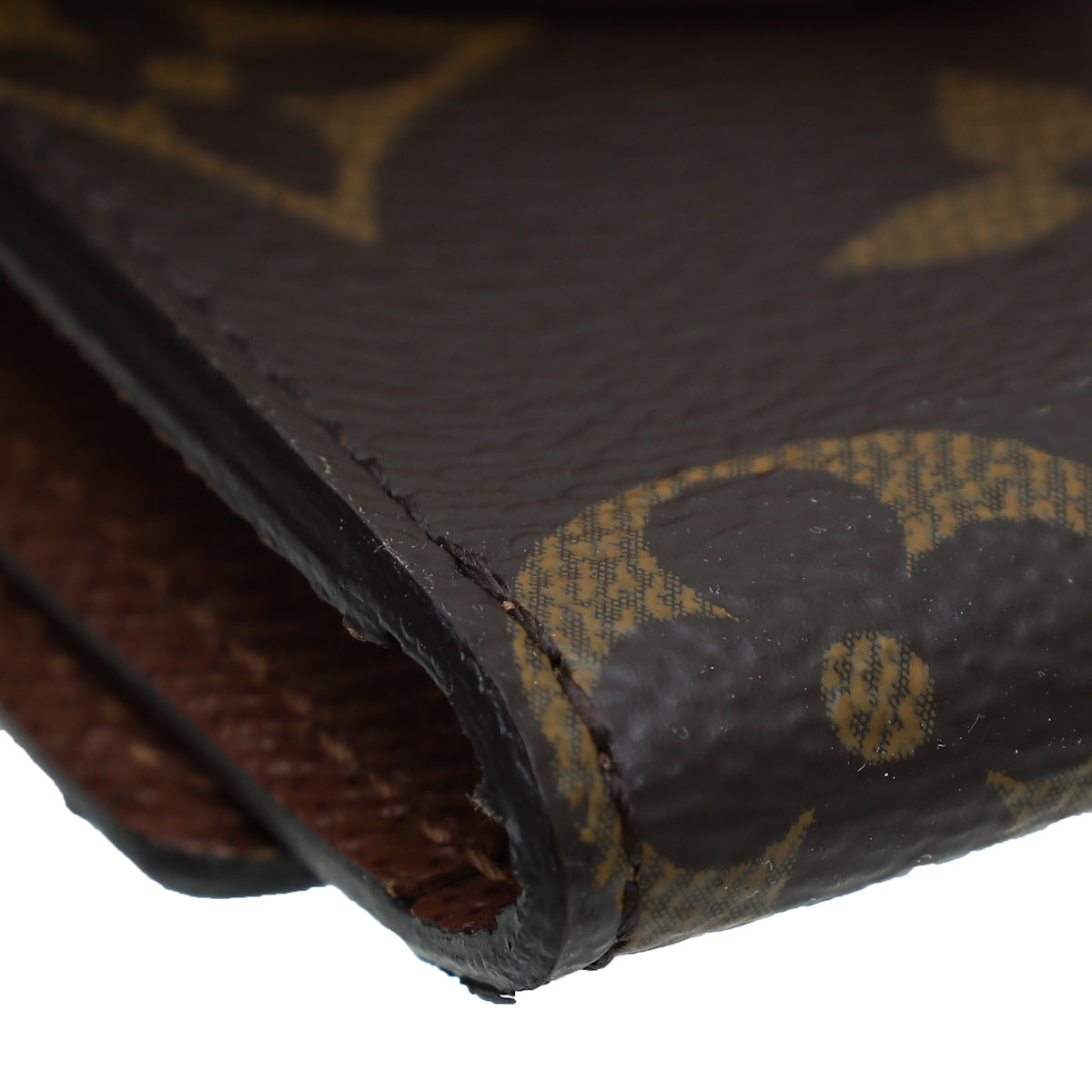 Louis Vuitton Brown Monogram Business Card Holder W /M.B. Initials