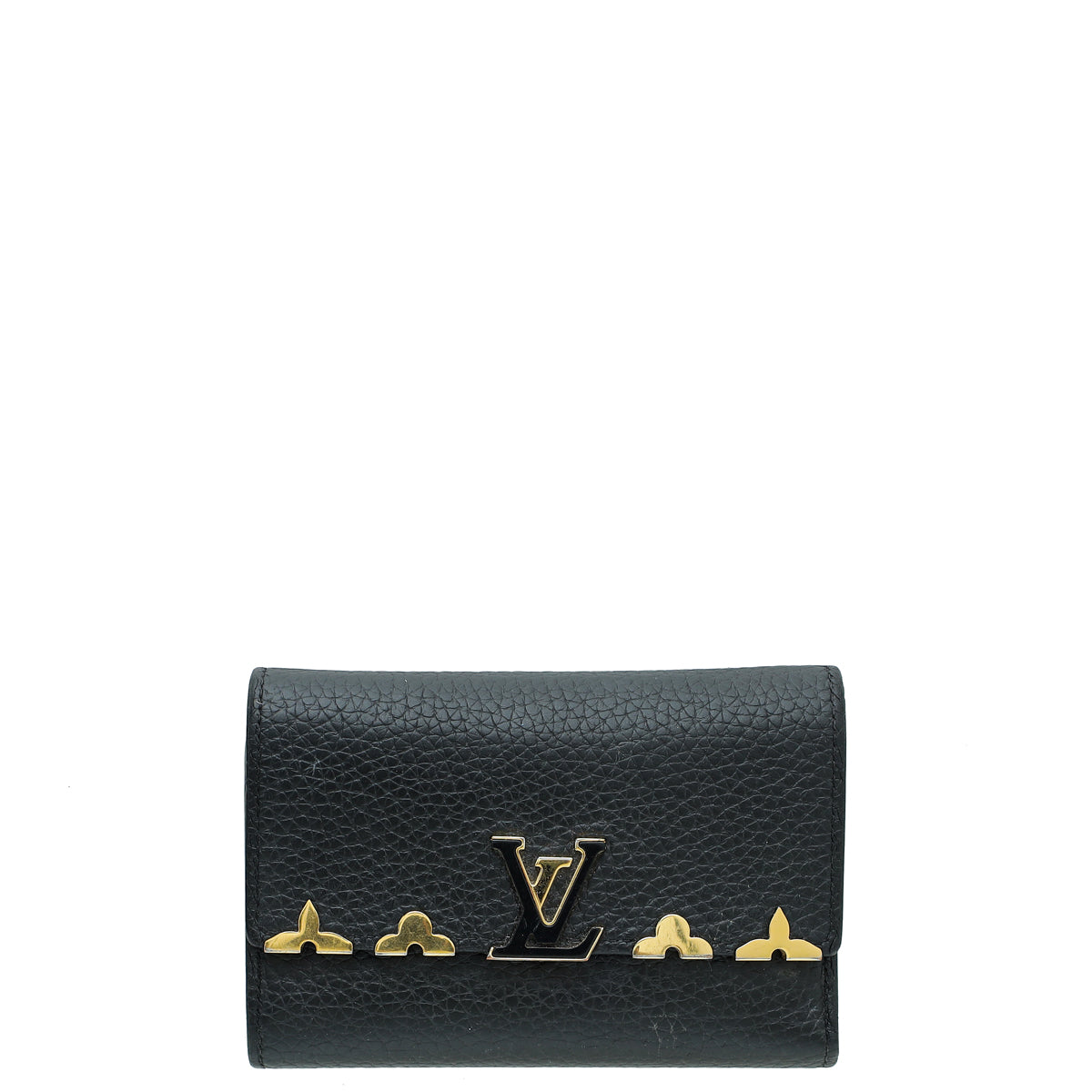 Louis Vuitton Black Capucines Compact Maxi Wallet