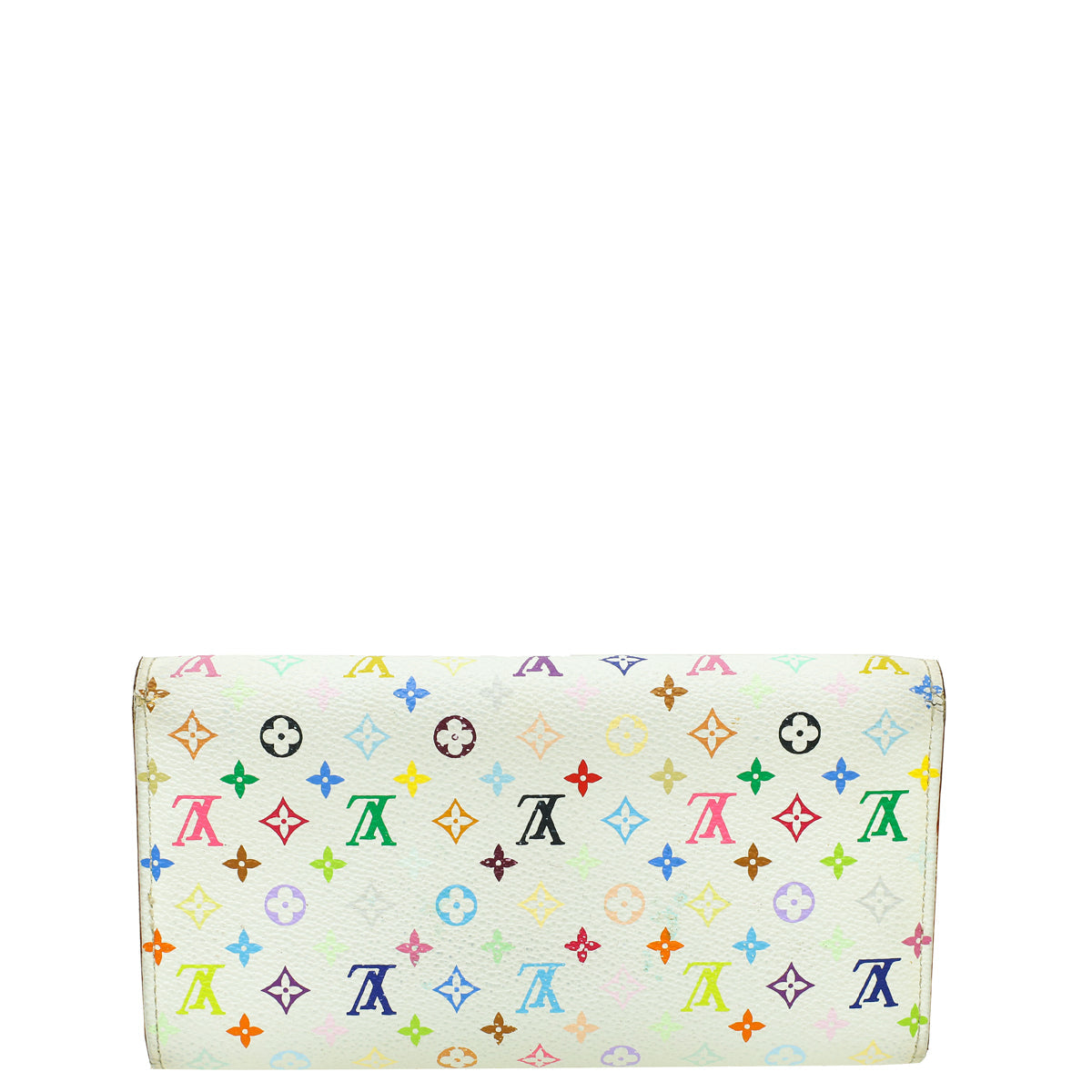 Louis Vuitton White Multicolor Monogram Sarah Wallet