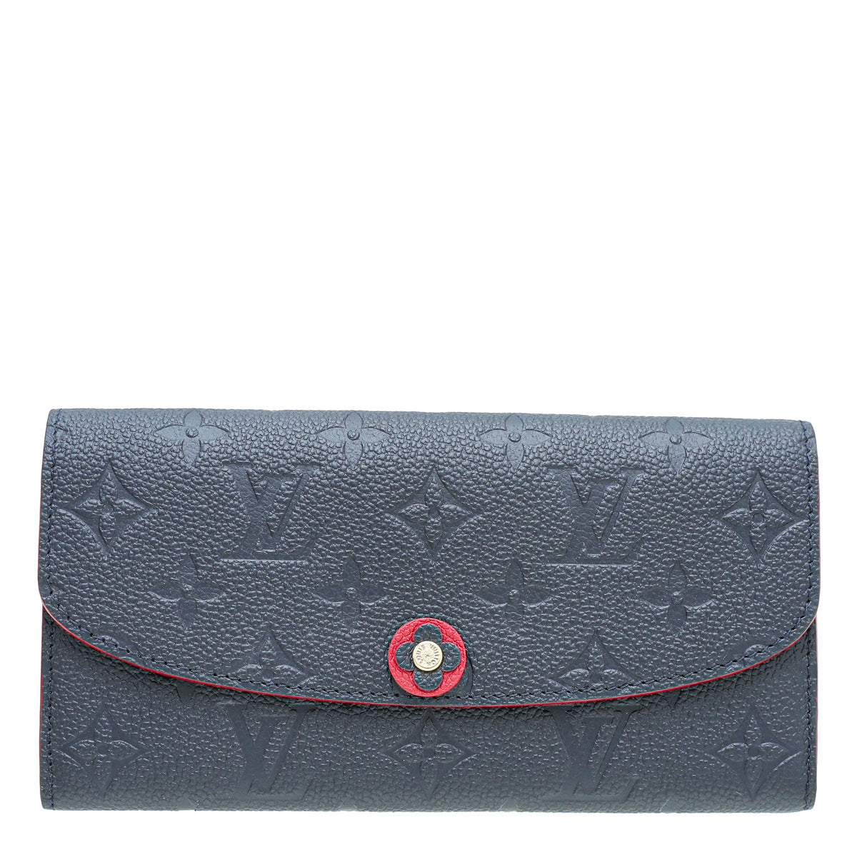 Louis Vuitton Marine Rouge Empreinte Bloom Flower Emilie Wallet