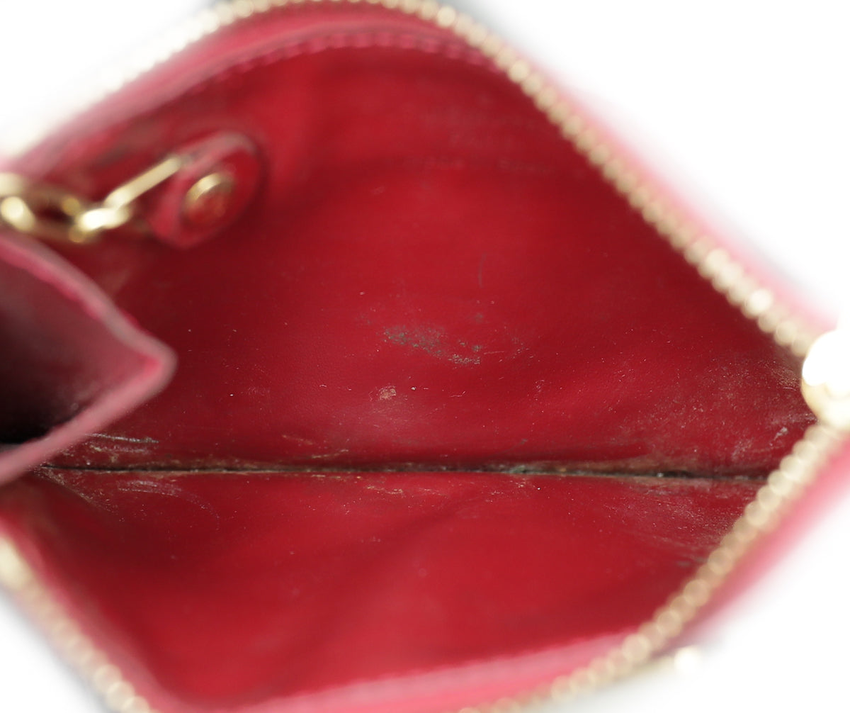 Louis Vuitton Cerise Monogram Vernis Key Pouch