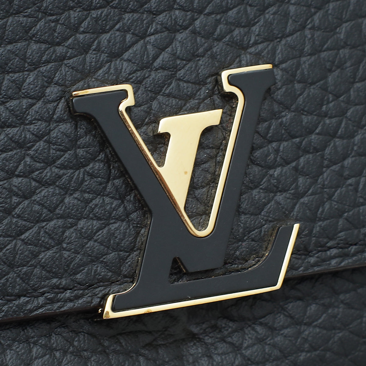 Louis Vuitton Black Capucines Compact Wallet