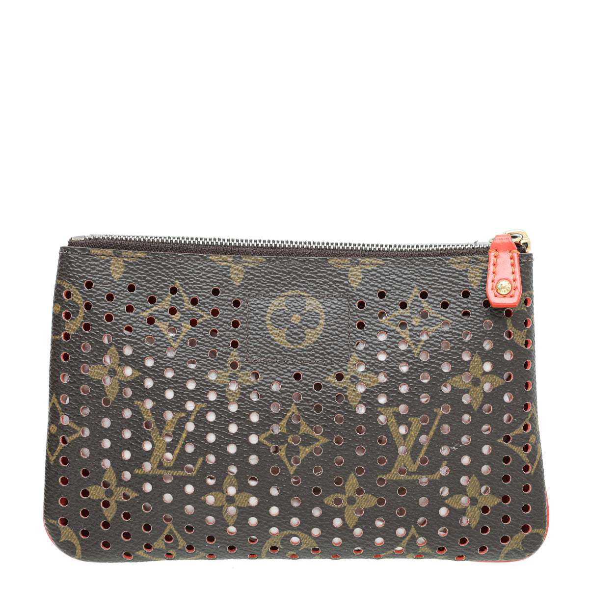 Louis Vuitton Orange Monogram Perforated Pouch