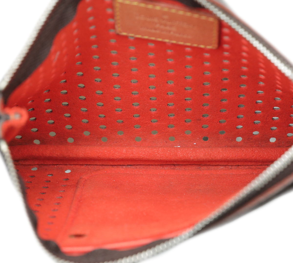 Louis Vuitton Orange Monogram Perforated Pouch