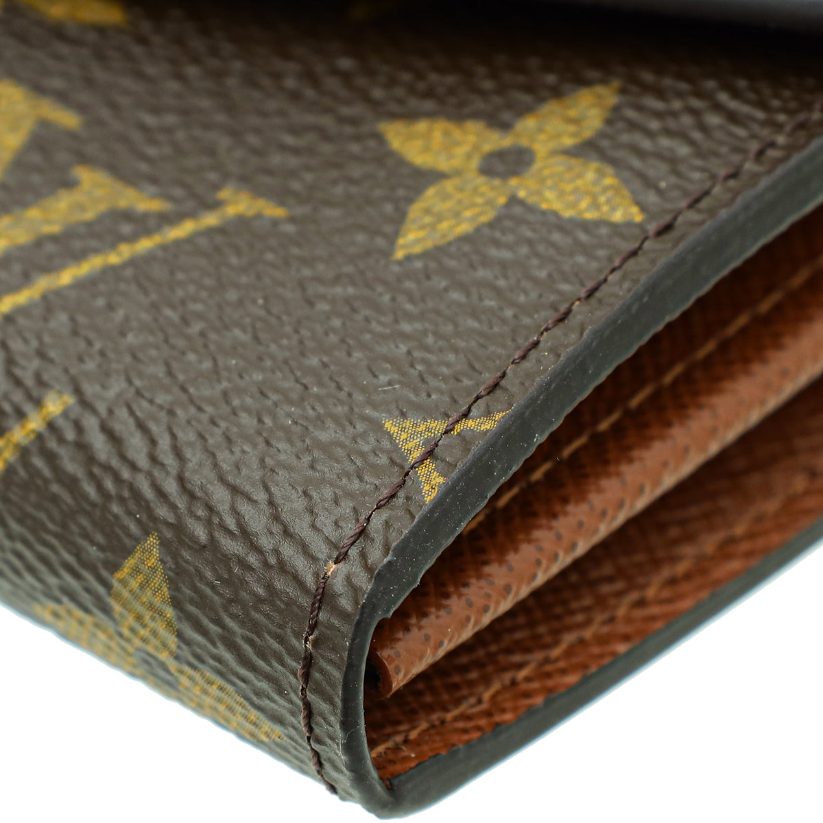 Louis Vuitton Brown Monogram Compact Sarah Wallet