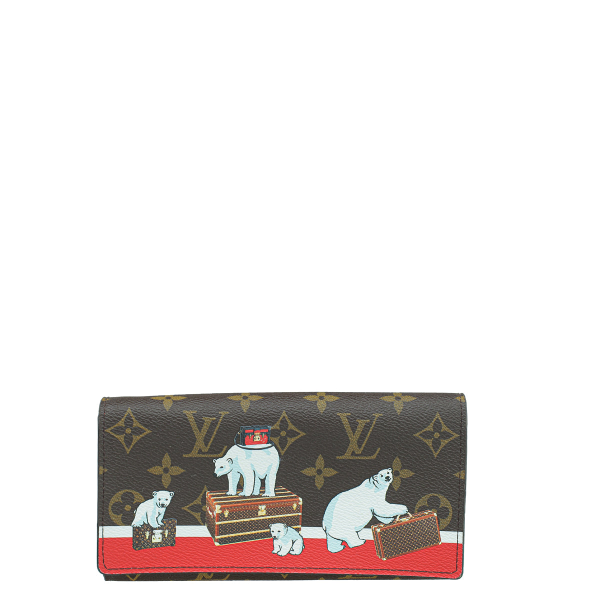 Louis Vuitton Monogram Bicolor 2017 Christmas Animation Sarah Wallet