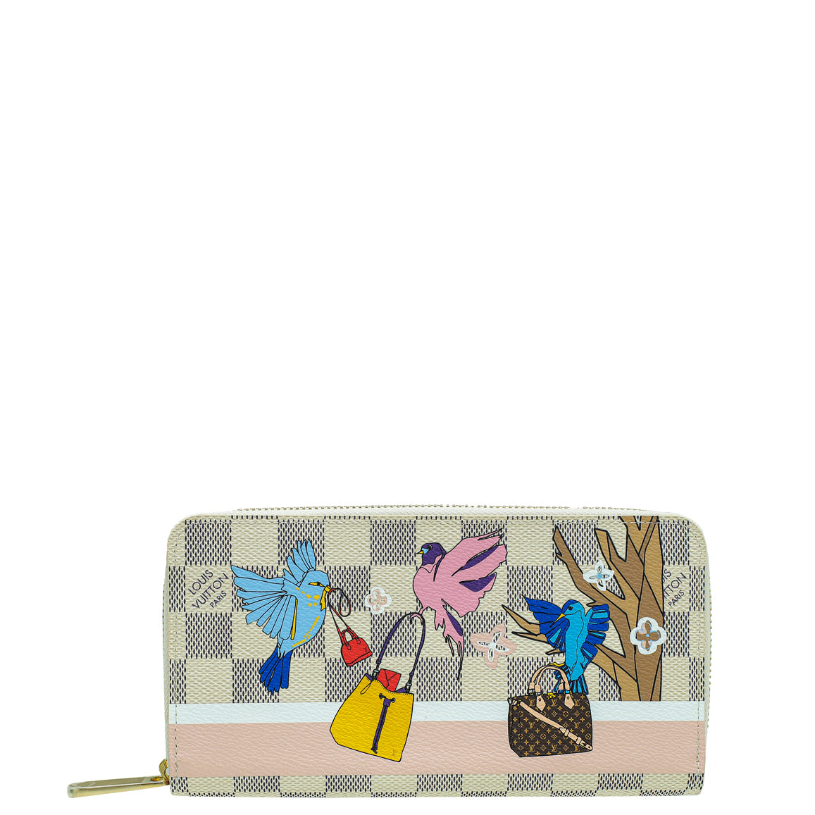 Louis Vuitton Azur Multicolor Playful Birds Zippy Wallet