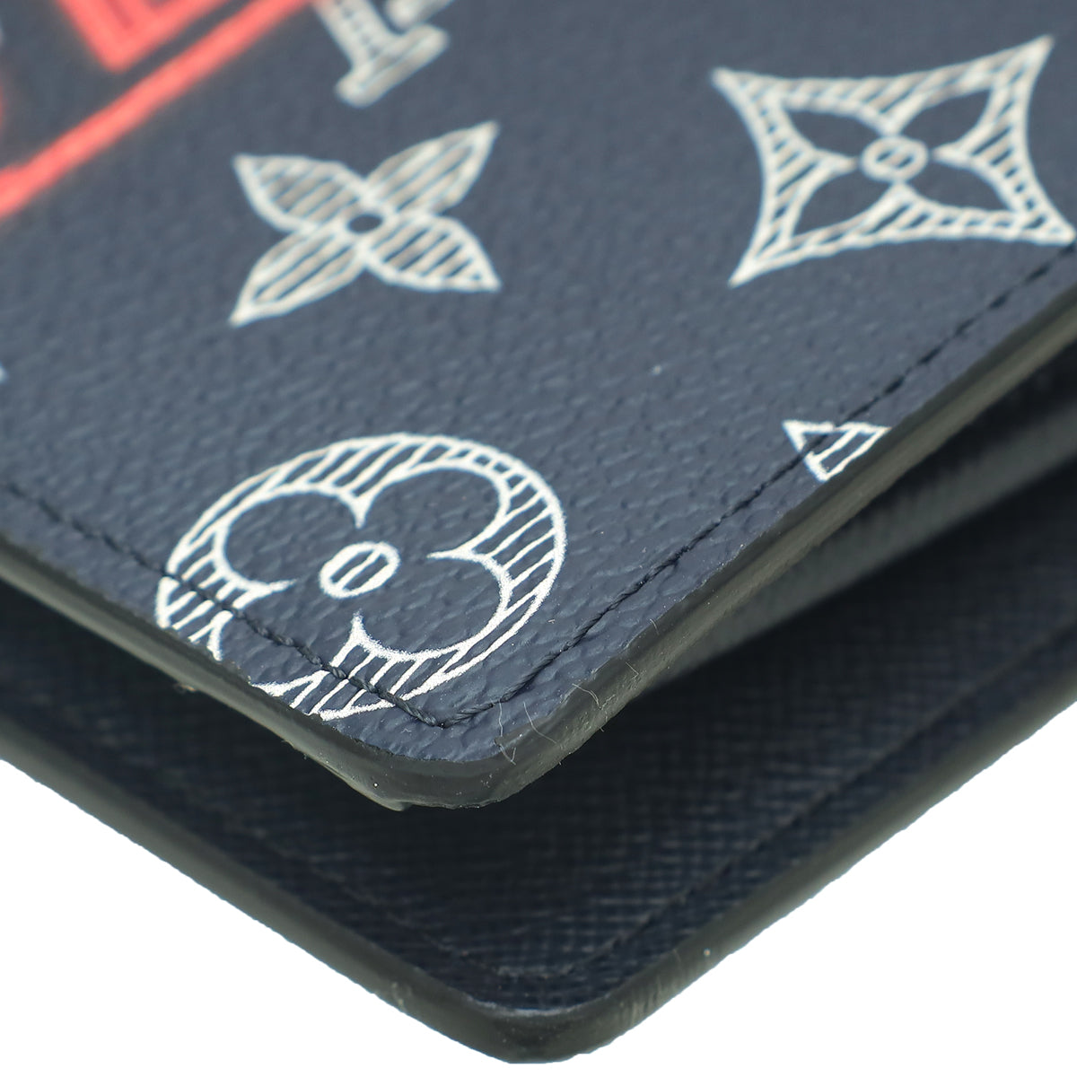 Louis Vuitton Navy Blue Monogram Upside Down Brazza Wallet