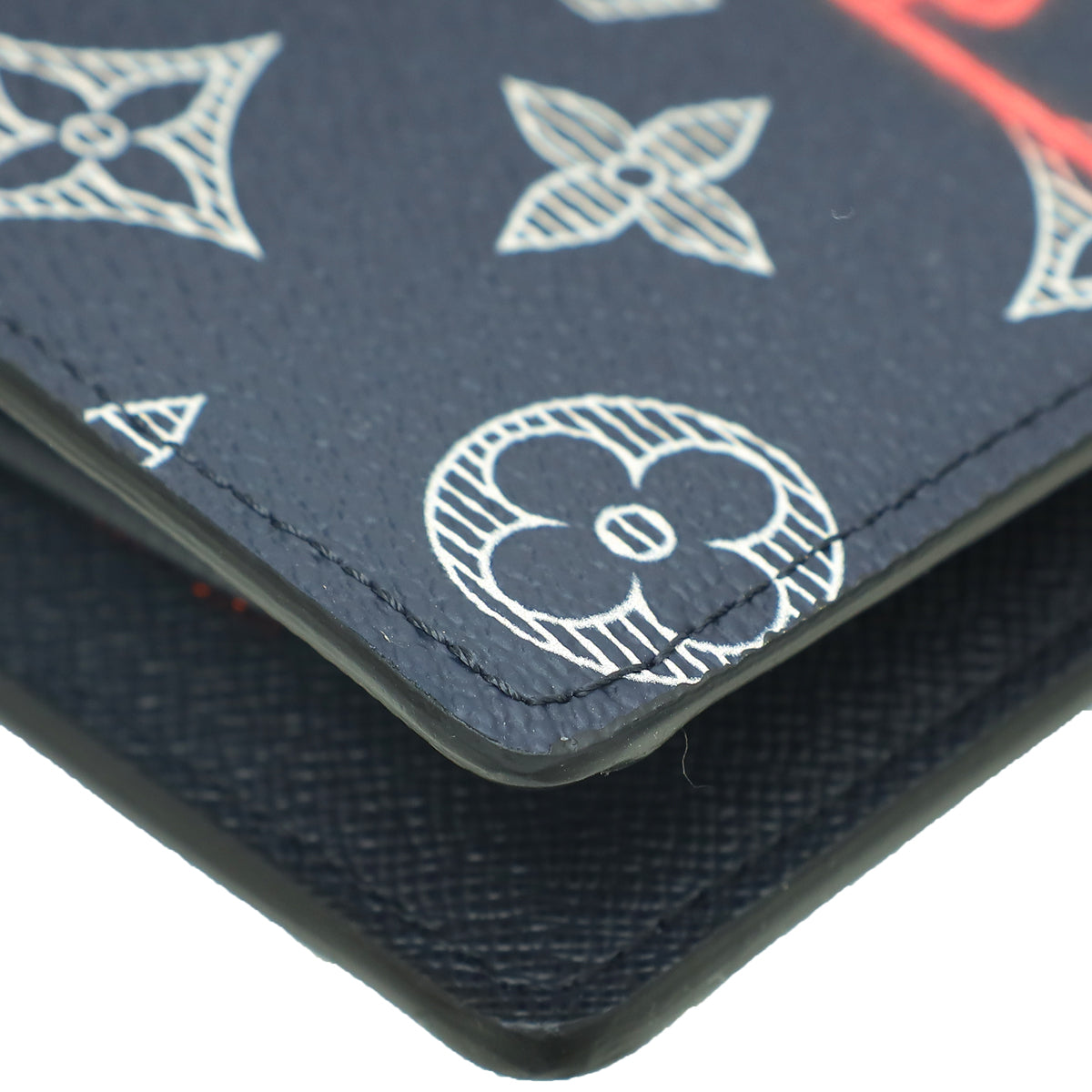 Louis Vuitton Navy Blue Monogram Upside Down Brazza Wallet