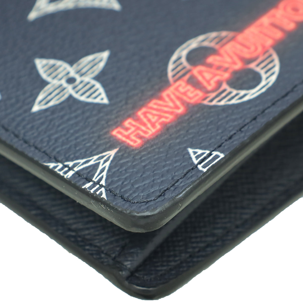 Louis Vuitton Navy Blue Monogram Upside Down Brazza Wallet