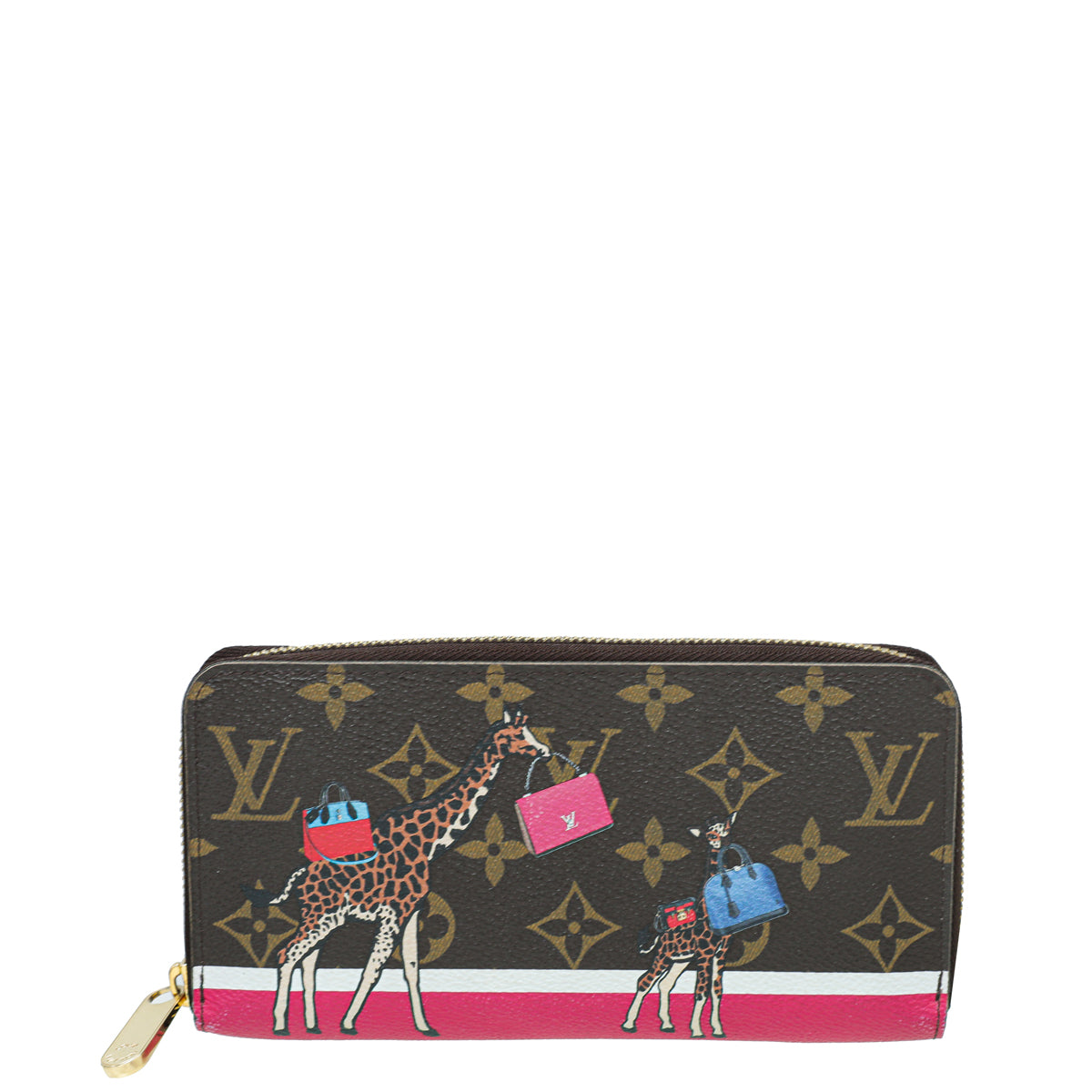 Louis Vuitton Multicolor Christmas Animation Giraffe Zippy Wallet