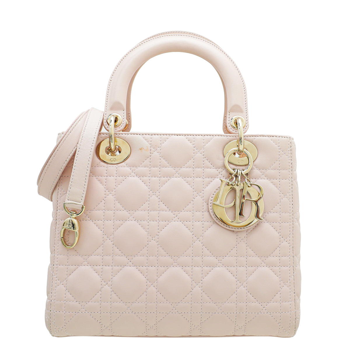 Christian Dior Light Pink Lady Dior Medium Bag