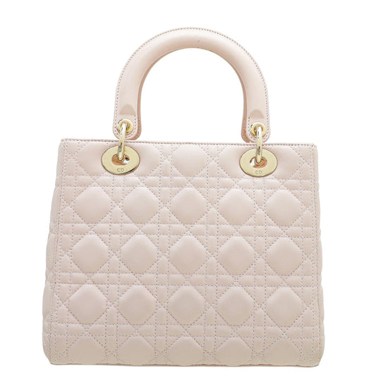 Christian Dior Light Pink Lady Dior Medium Bag