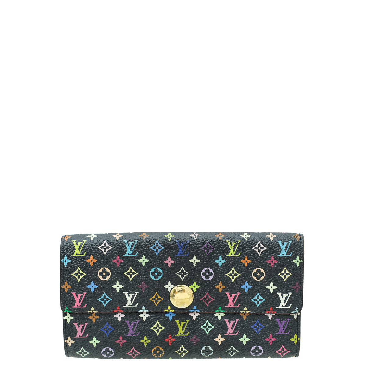 Louis Vuitton Monogram Multicolor Sarah Wallet M.K Initial