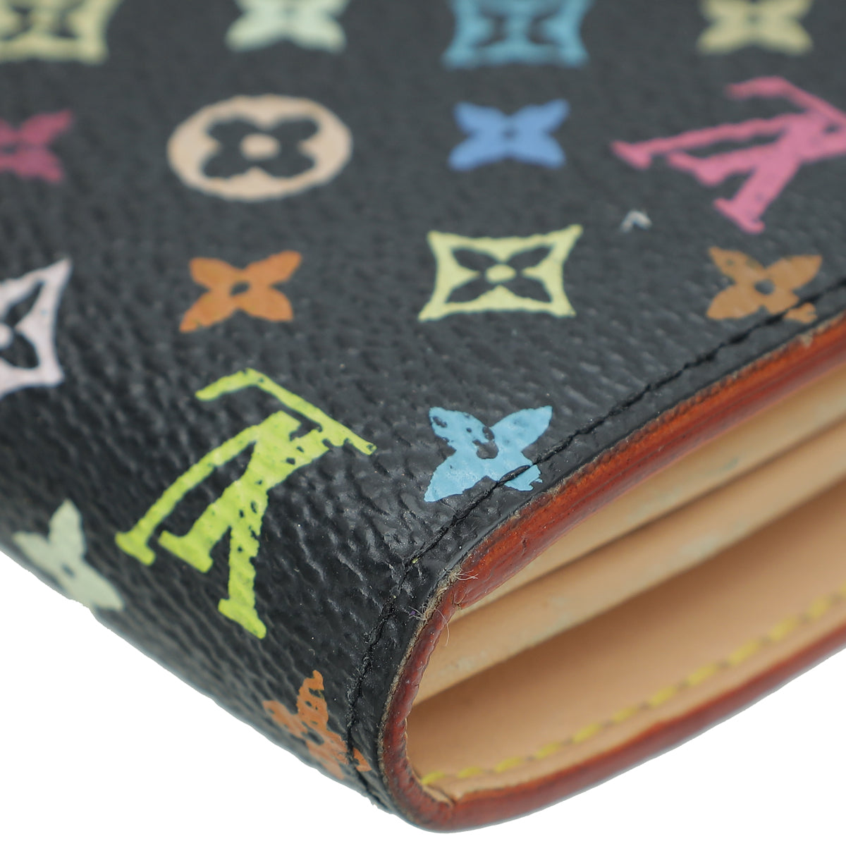 Louis Vuitton Monogram Multicolor Sarah Wallet M.K Initial