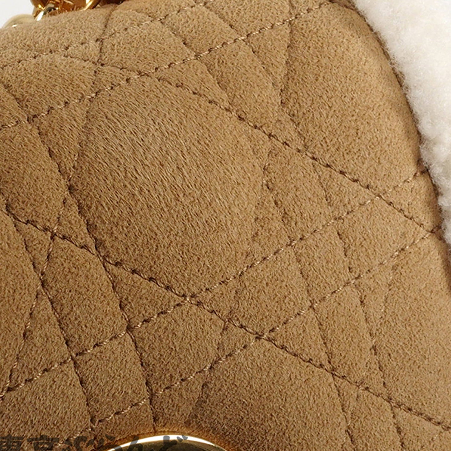 Dior Caro Bag Small Beige Shearling Suede