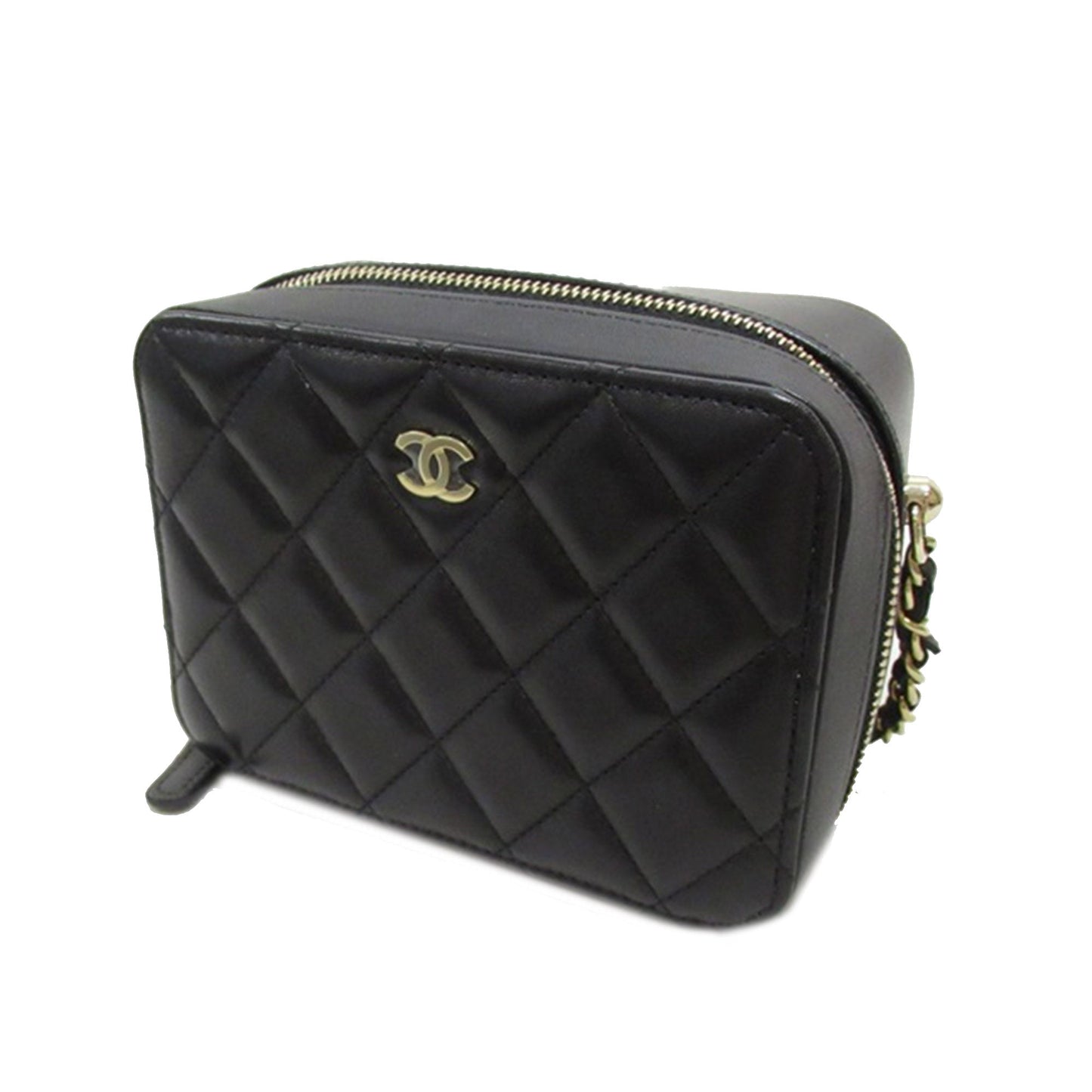 Chanel CC Camera Bag Mini Black Lambskin Gold