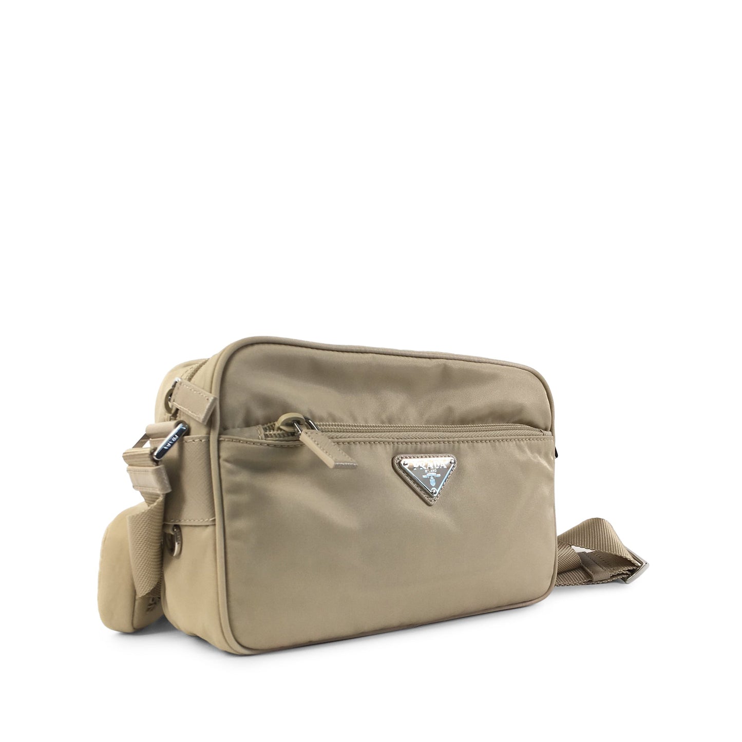 Prada Shoulder Bag Beige Re-Nylon