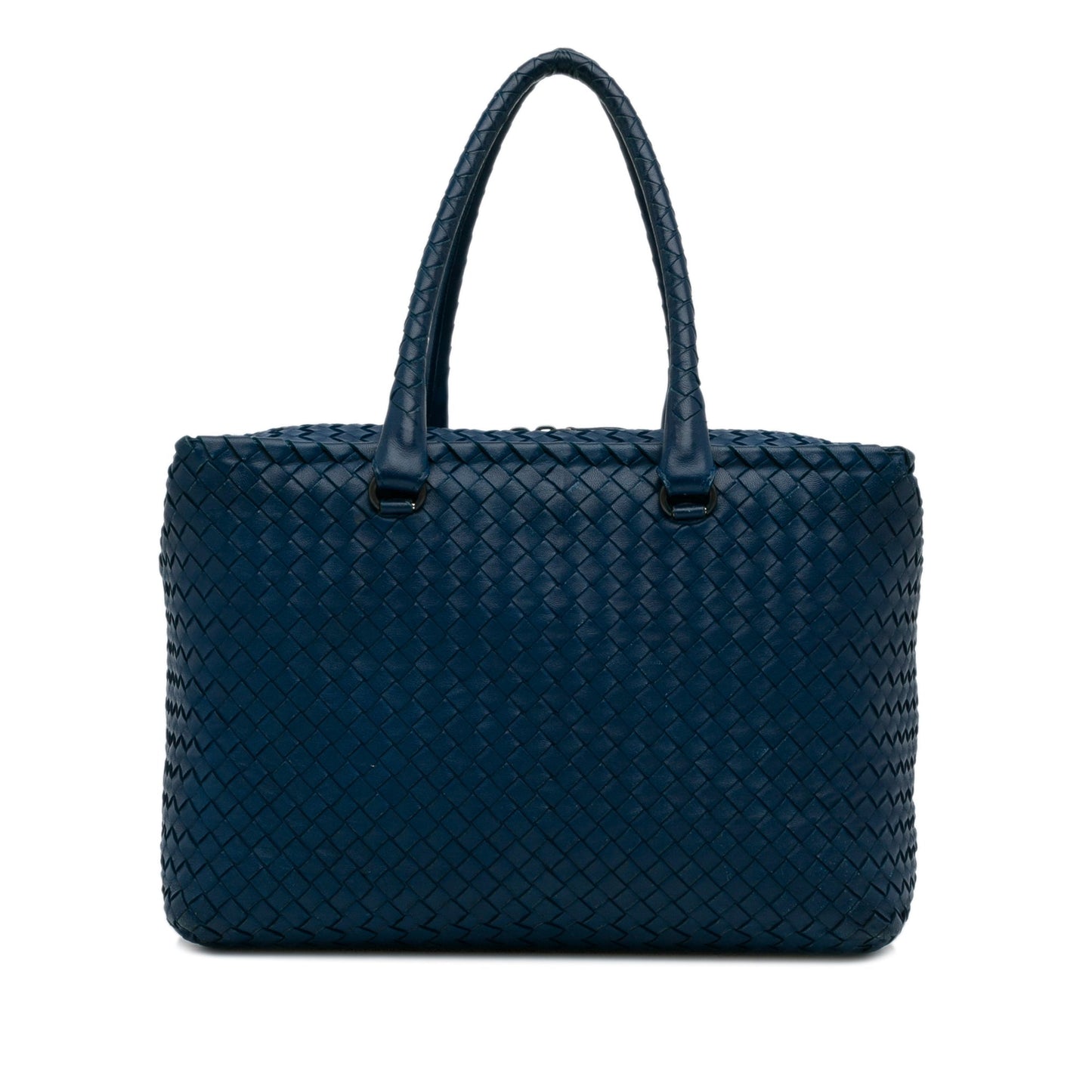 Blue Bottega Veneta Intrecciato Tote Bag