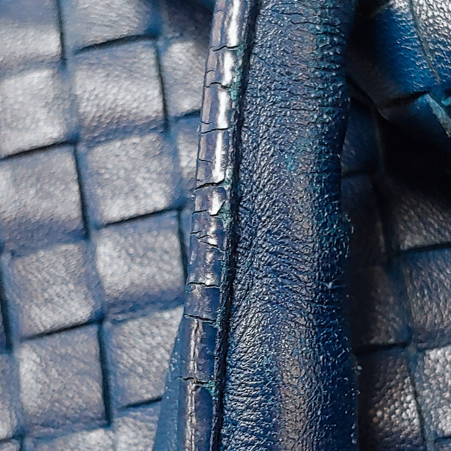 Blue Bottega Veneta Intrecciato Tote Bag