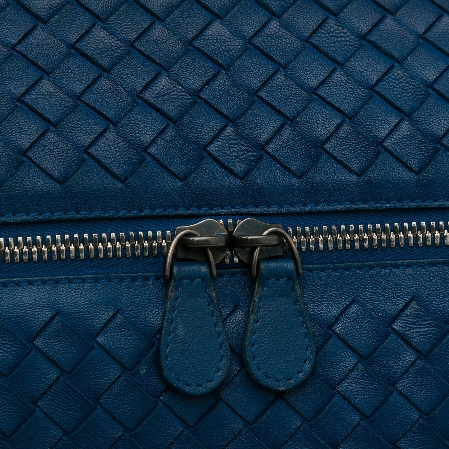 Blue Bottega Veneta Intrecciato Tote Bag