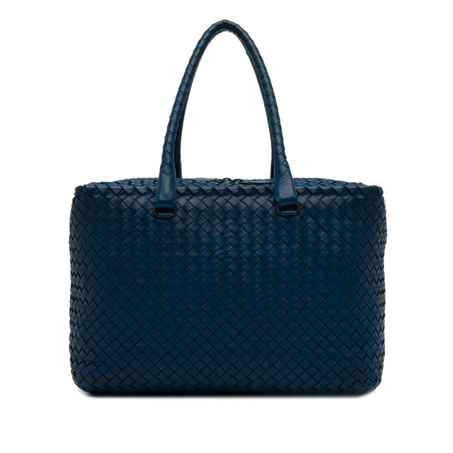 Blue Bottega Veneta Intrecciato Tote Bag