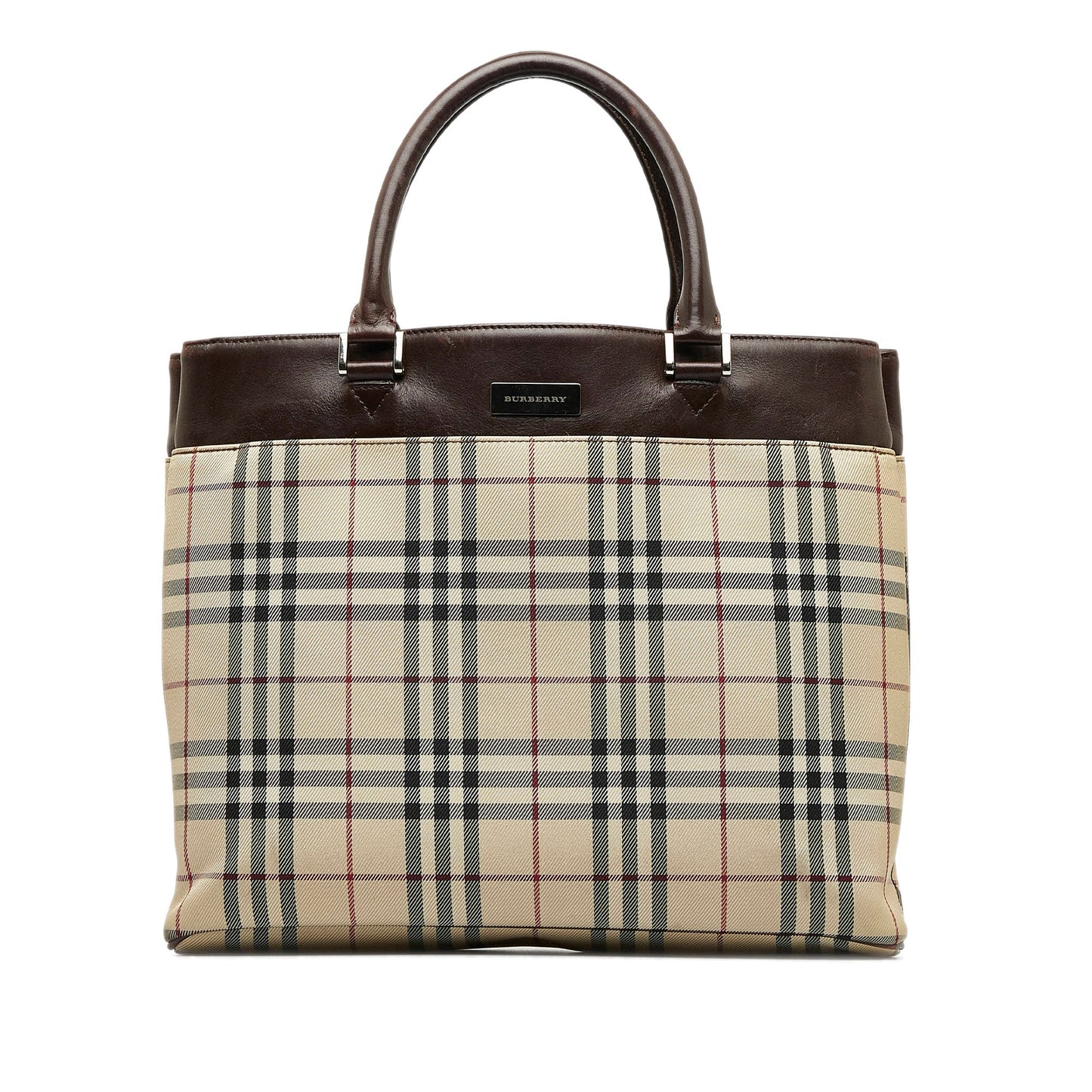 Brown Burberry House Check Tote