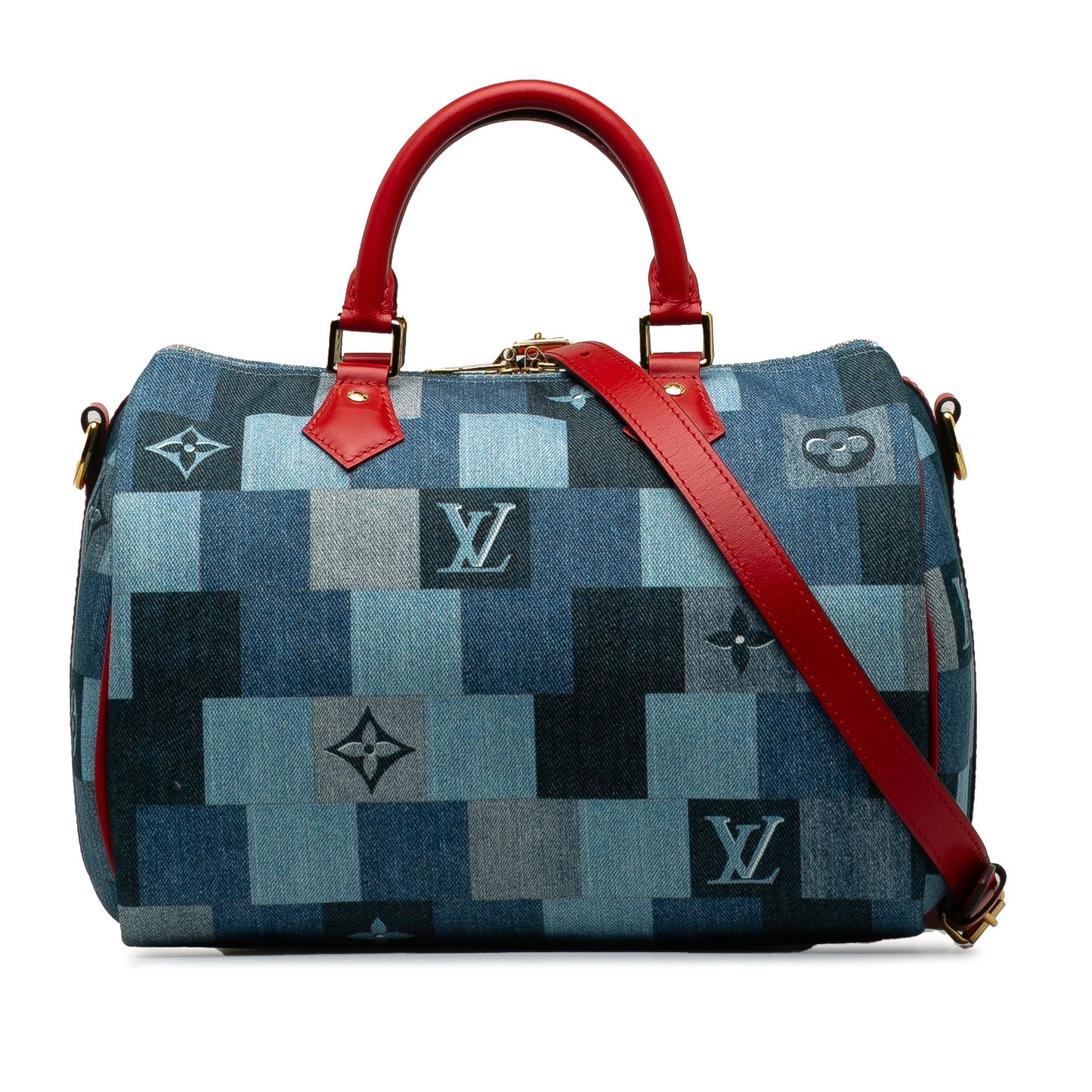 Louis VUitton Speedy Bandouliere 30 Denim Patchwork