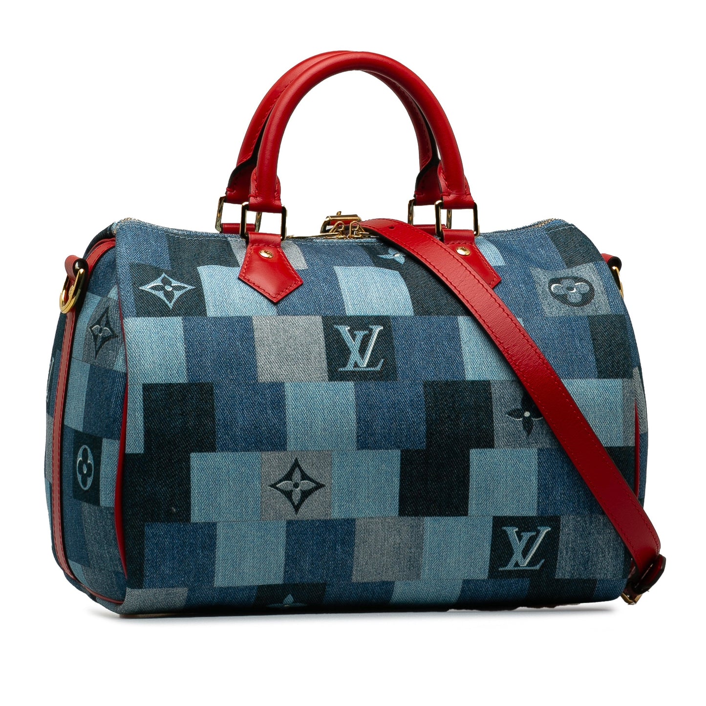 Louis VUitton Speedy Bandouliere 30 Denim Patchwork