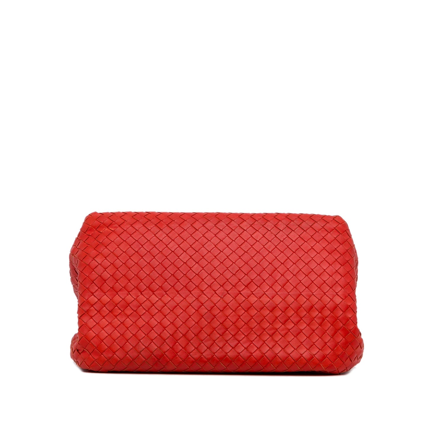 Red Bottega Veneta Intrecciato Parachute Tote